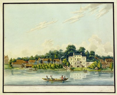 Villa de Alexander Pope en Twickenham, c.1800 de English School